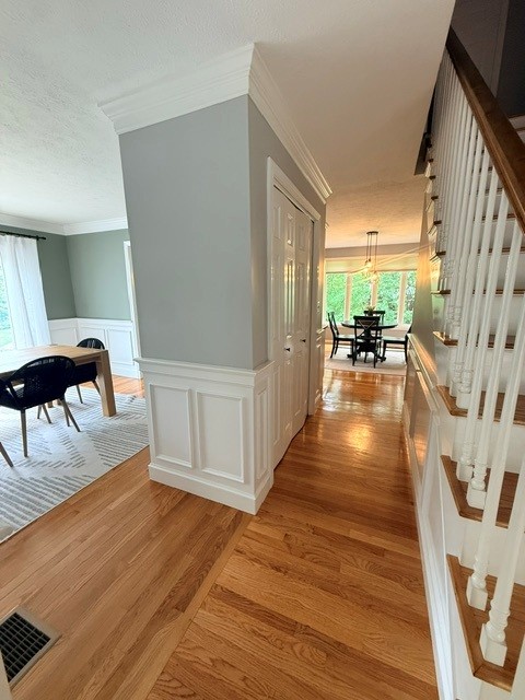 Before: hallway and entry leading into the original Hollis NH kitchen